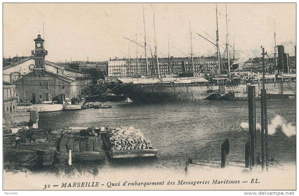 MARSEILLE - Quai D'embarquement Des Messageries Maritimes (bateaux) - Joliette, Port Area