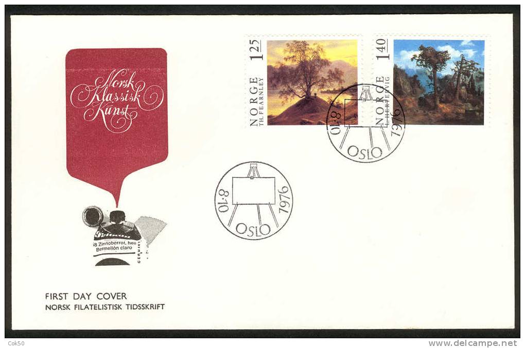 NORWAY FDC 1976 «Paintings». Perfect, Cacheted Unadressed Cover - FDC