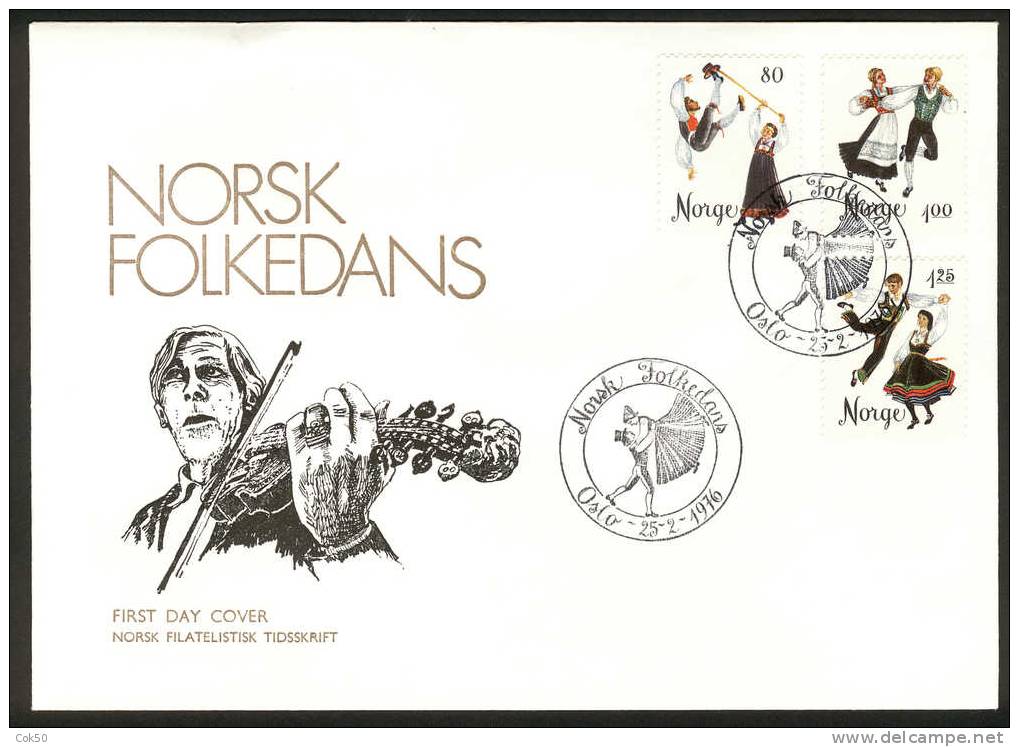 NORWAY FDC 1976 «Folks Dance». Perfect, Cacheted Unadressed Cover - FDC