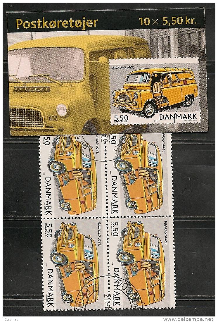 DENMARK -VF 2002 CANCELLED With First Day  BUSES Complete CARNET - Yvert # C1316 - 10 Stamps - Booklets