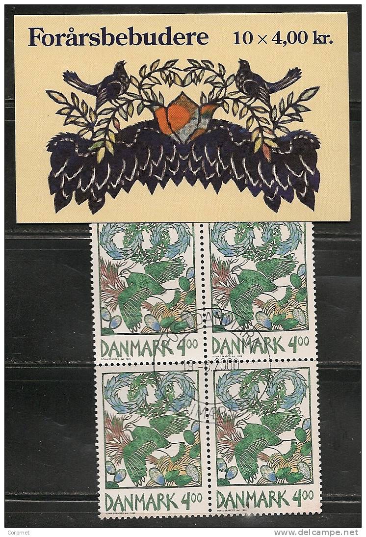 DENMARK - BIRDS - OISEAUX - VF 1999 CANCELLED With First Day Complete CARNET - Yvert # C1210 - 10 Stamps - Booklets