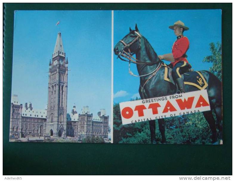 Royal Canadian Mounted Police + Greetings From Ottawa Parliament Buildings - Policia – Gendarmería