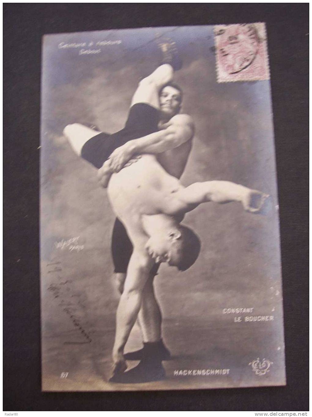 Ceinture à Rebours Debout,,Constant Le Boucher,Hackenschmidt,n°57 - Wrestling