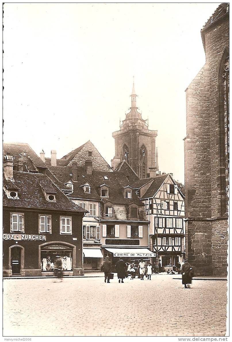 Haut Rhin - Colmar Bière De Mutzig Et Magasin Fabrication De Matelas Place Des Dominicains , Ed La Cigogne - Colmar