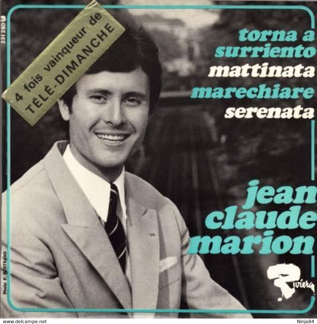 EP 45 RPM (7")  Jean-Claude Marion  "  Torna A Surriento  " - Other - Italian Music