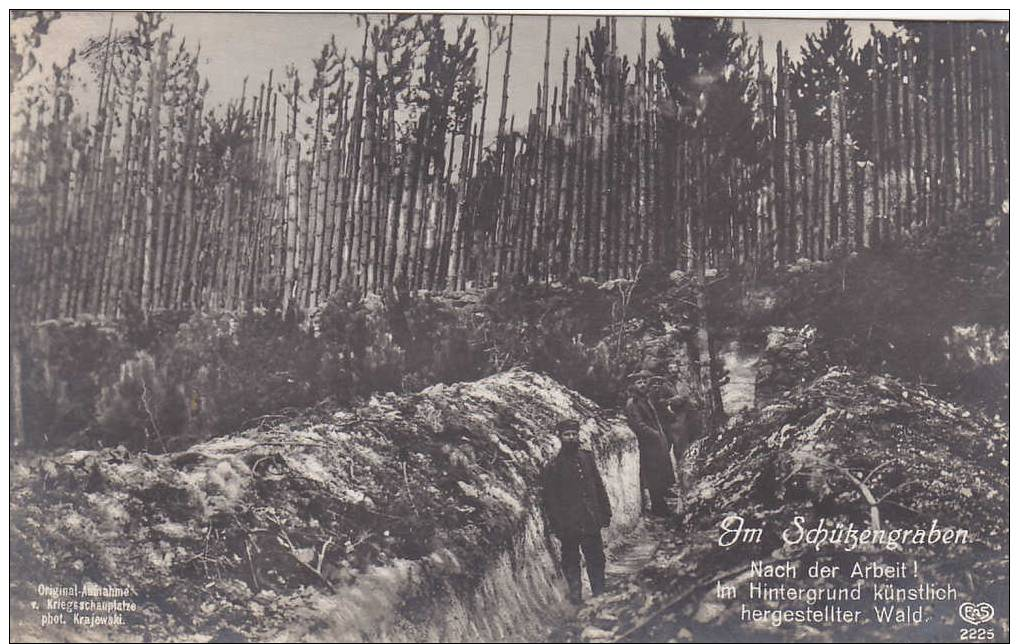 SOLDATS ALLEMANDS-SCHÜTZENGRABEN NACH DER ARBEIT - Guerre 1914-18