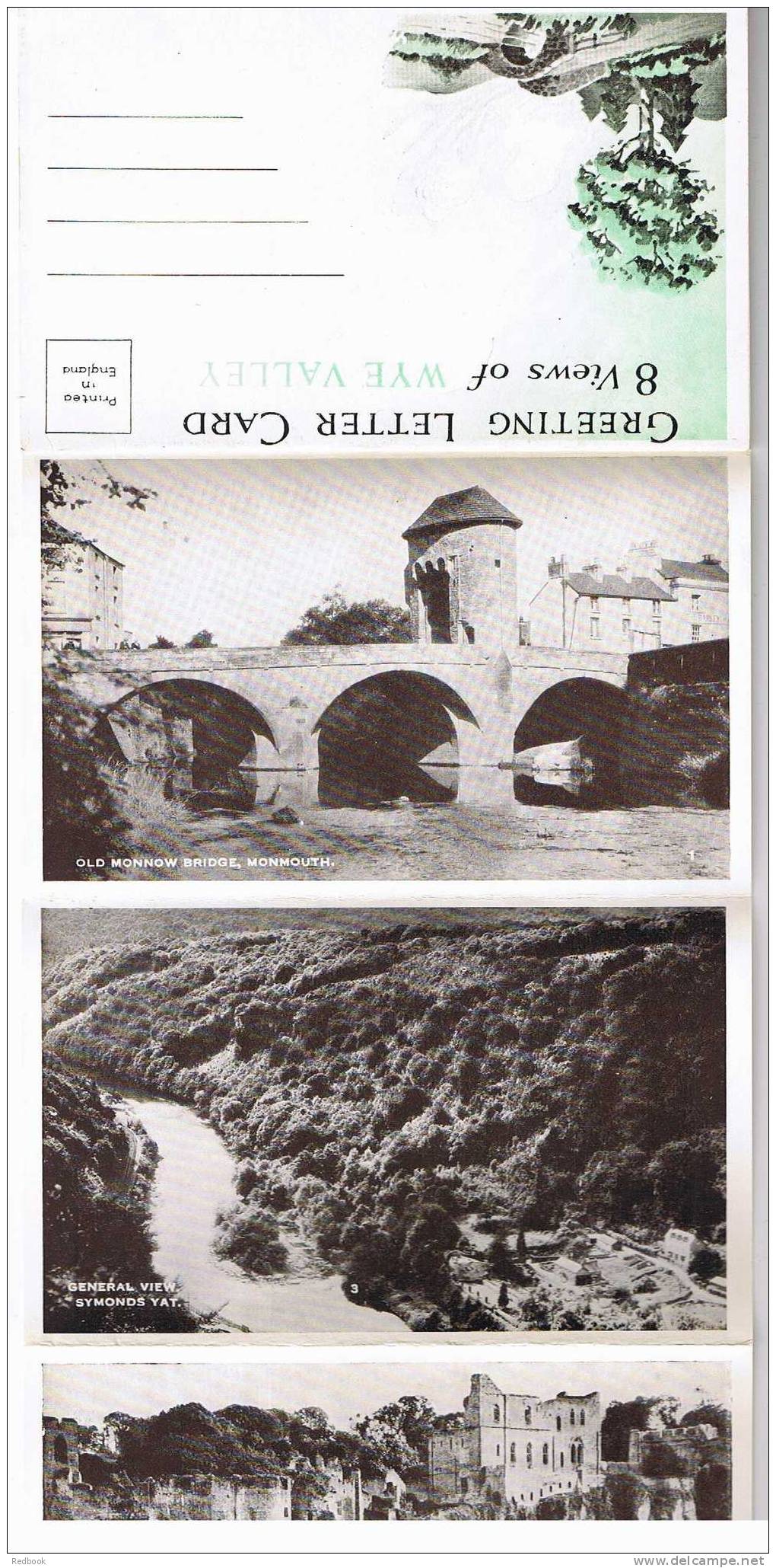 RB 693 - Unused Letter Card 8 Views Of Wye Valley Monmouthshire Wales - Monmouthshire