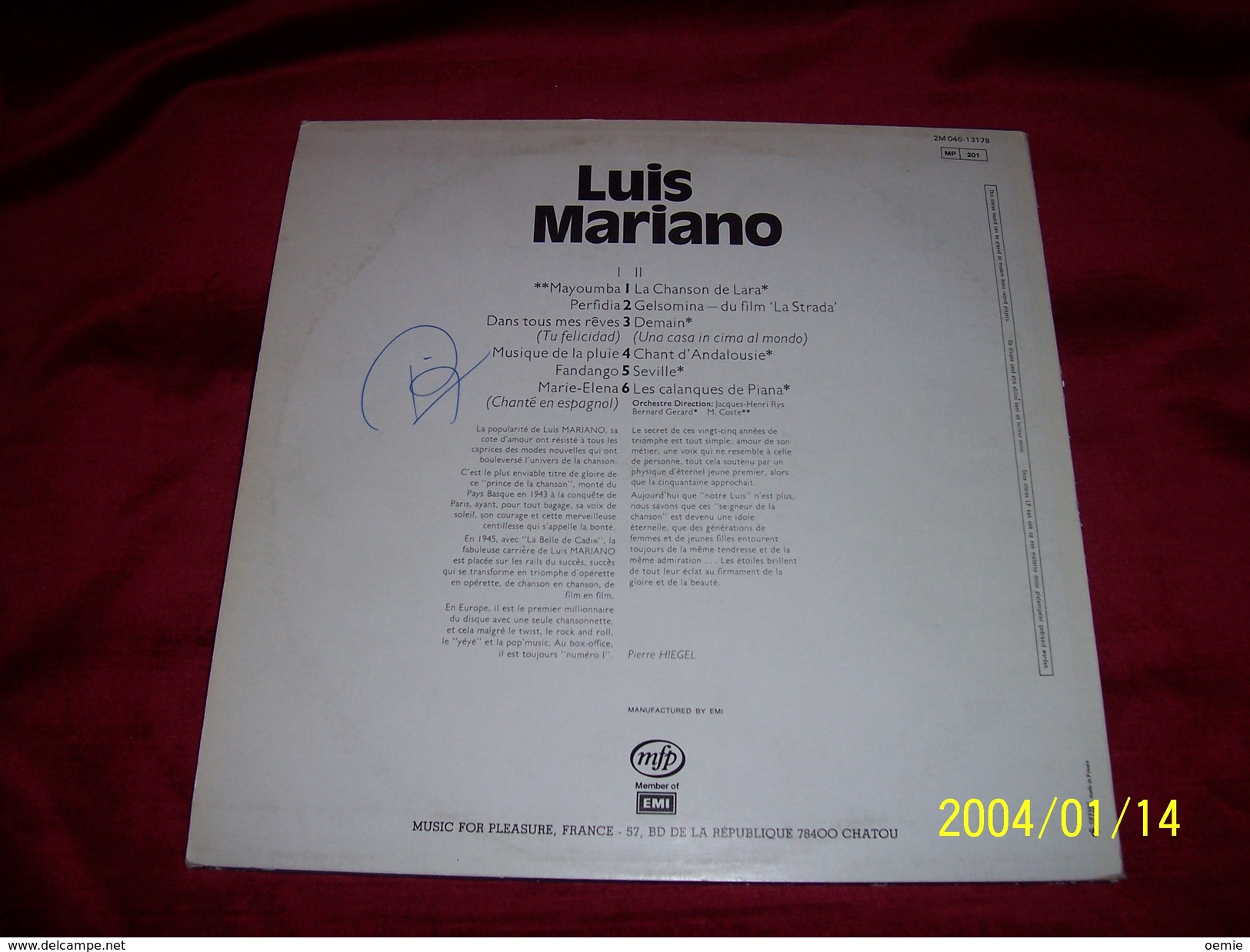 LUIS  MARIANO  ° DISQUE D'OR    REF 13178   12 TITRES - Andere - Spaans