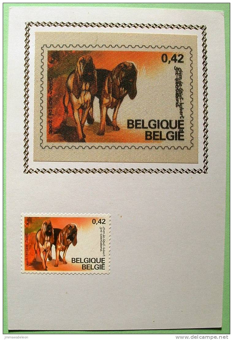 Belgium 2002 Dogs Saint-Hubert  - FDC Maxicard - Briefe U. Dokumente