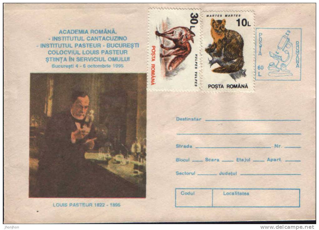 Romania-Postal Stationery Cover 1995- Louis Pasteur - Louis Pasteur