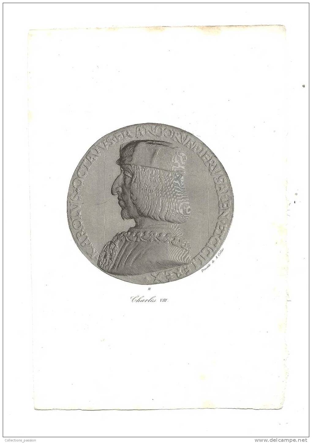 Document Historique, Procédé De A. Collas - Sceau - N°11 - Charles VIII - Documents Historiques