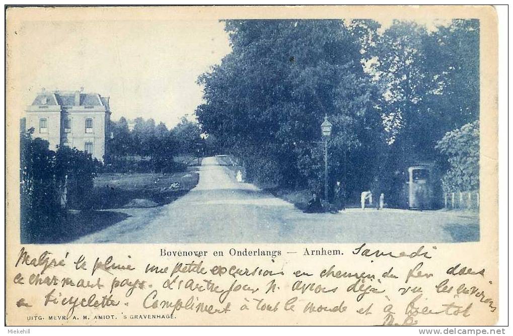 ARNHEM-BOVENOVER EN ONDERLANGS-carte Précurseur 1899 - Arnhem