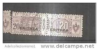 52995b)pacchi Postali Del 1917-24 Spr. Eritrea Da 20£ - Usati - Eritrée