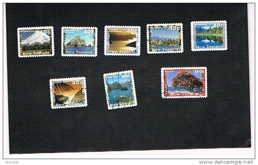 NUOVA ZELANDA (NEW ZEALAND) - SG 1984.1991 - 1996 VEDUTE (VIEWS)  AUTOADESIVI  - USATI (USED)° - Gebraucht