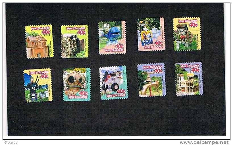 NUOVA ZELANDA (NEW ZEALAND) - SG 2064.2073 - 1997 POSTAL BOX (COMPLET SET OF 10)   - USED° - Gebraucht