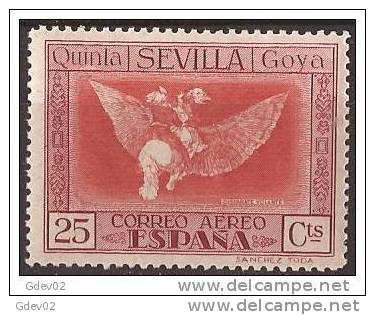 ES522-LA271.España Spain.Espagne ALEGORIAS  DE GOYA. 1930 (Ed 522*) Con Clarnela  MUY BONITO - Nuevos