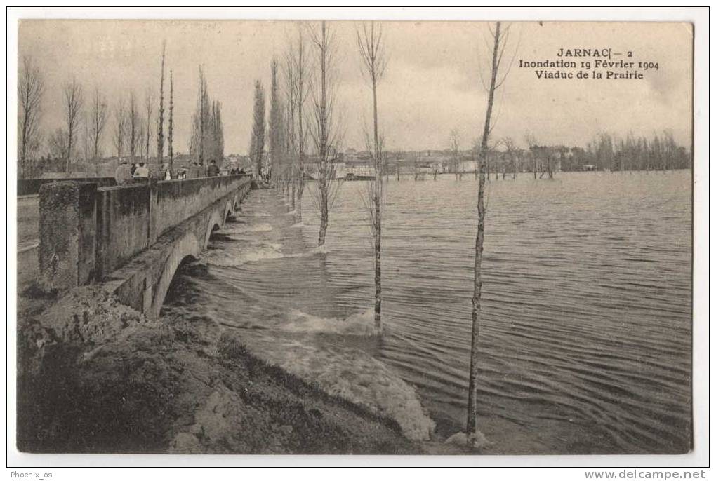 FRANCE - JARNAC, Inondation, 1904. Viaduc De La Prairie - Jarnac