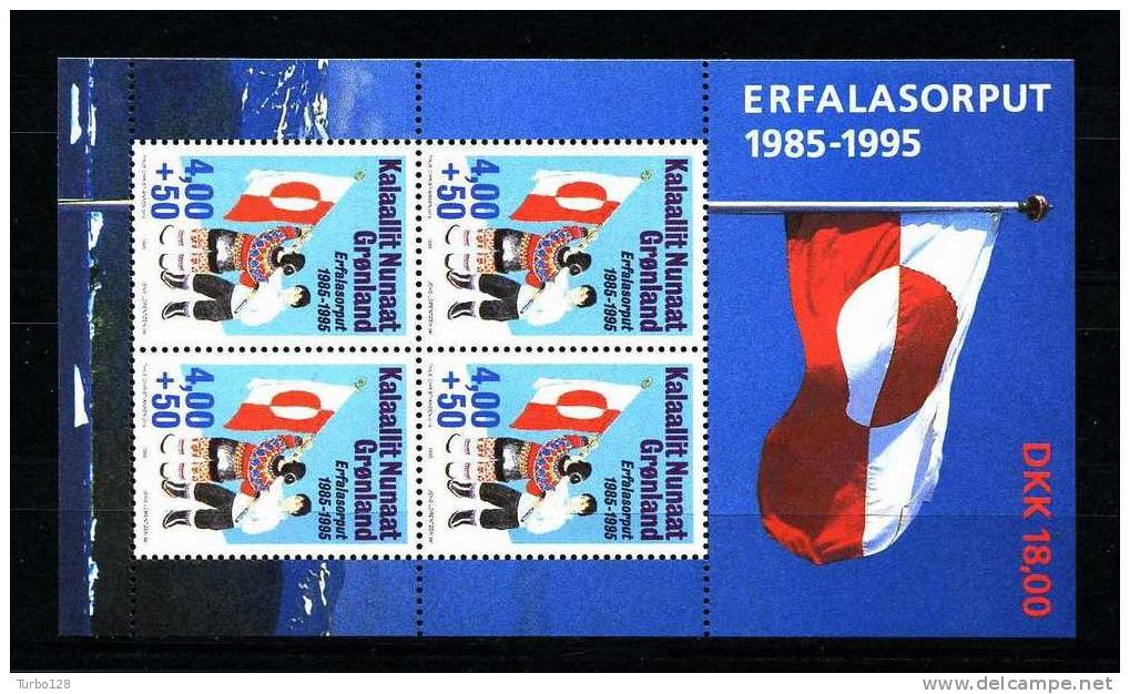 GROENLAND 1995  Bloc N° 9 ** Neuf = MNH Superbe Cote 22 € Drapeaux Flags - Blocks & Kleinbögen