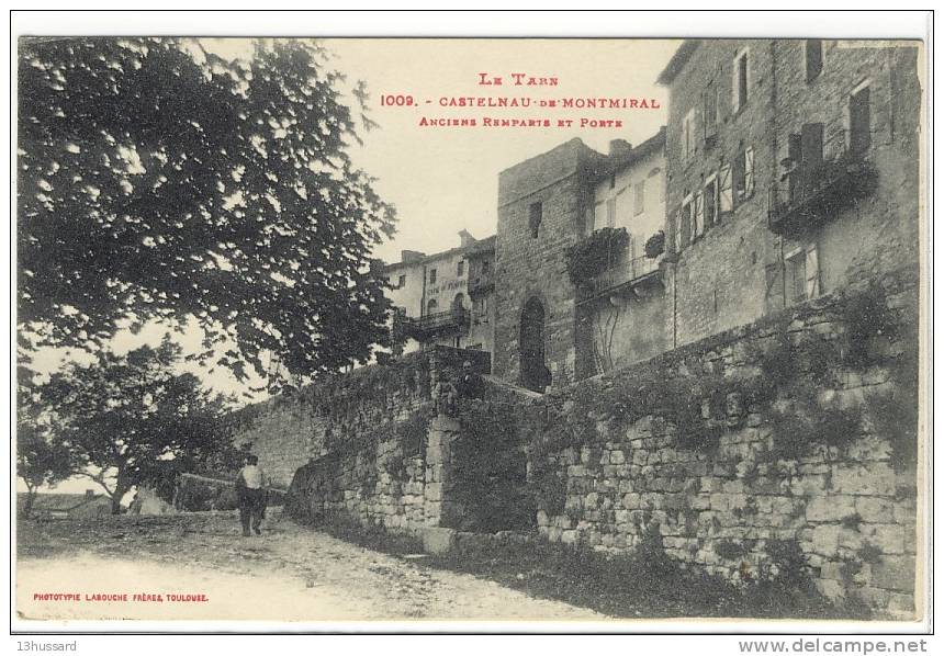 Carte Postale Ancienne Castelnau De Montmirail - Anciens Remparts Et Porte - Castelnau De Montmirail