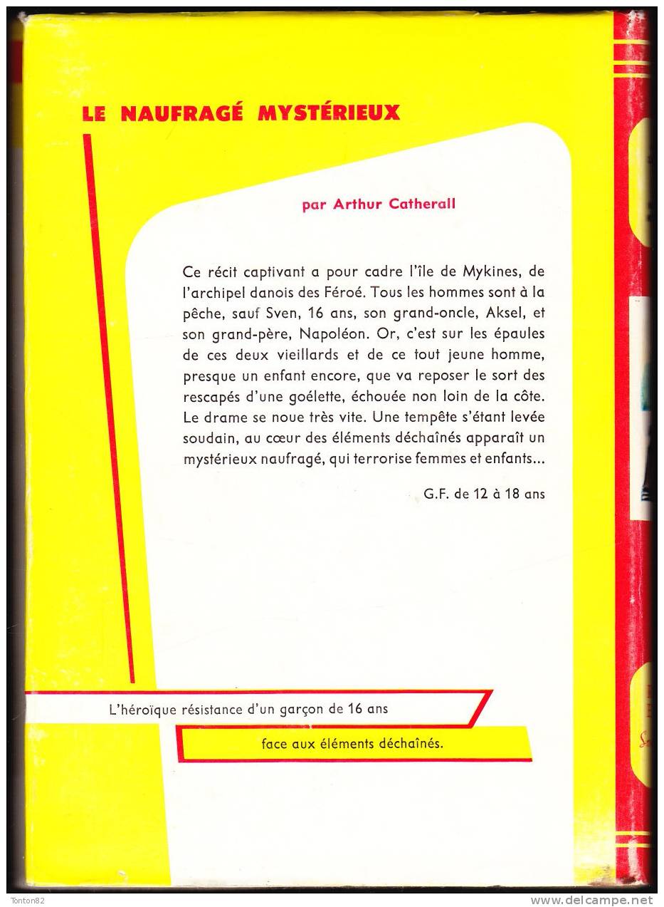 Arthur Cathedrall - Le Naufragé Mystérieux - Bibliothèque Rouge Et Or  N° 675 - ( 1966 ) . - Bibliothèque Rouge Et Or