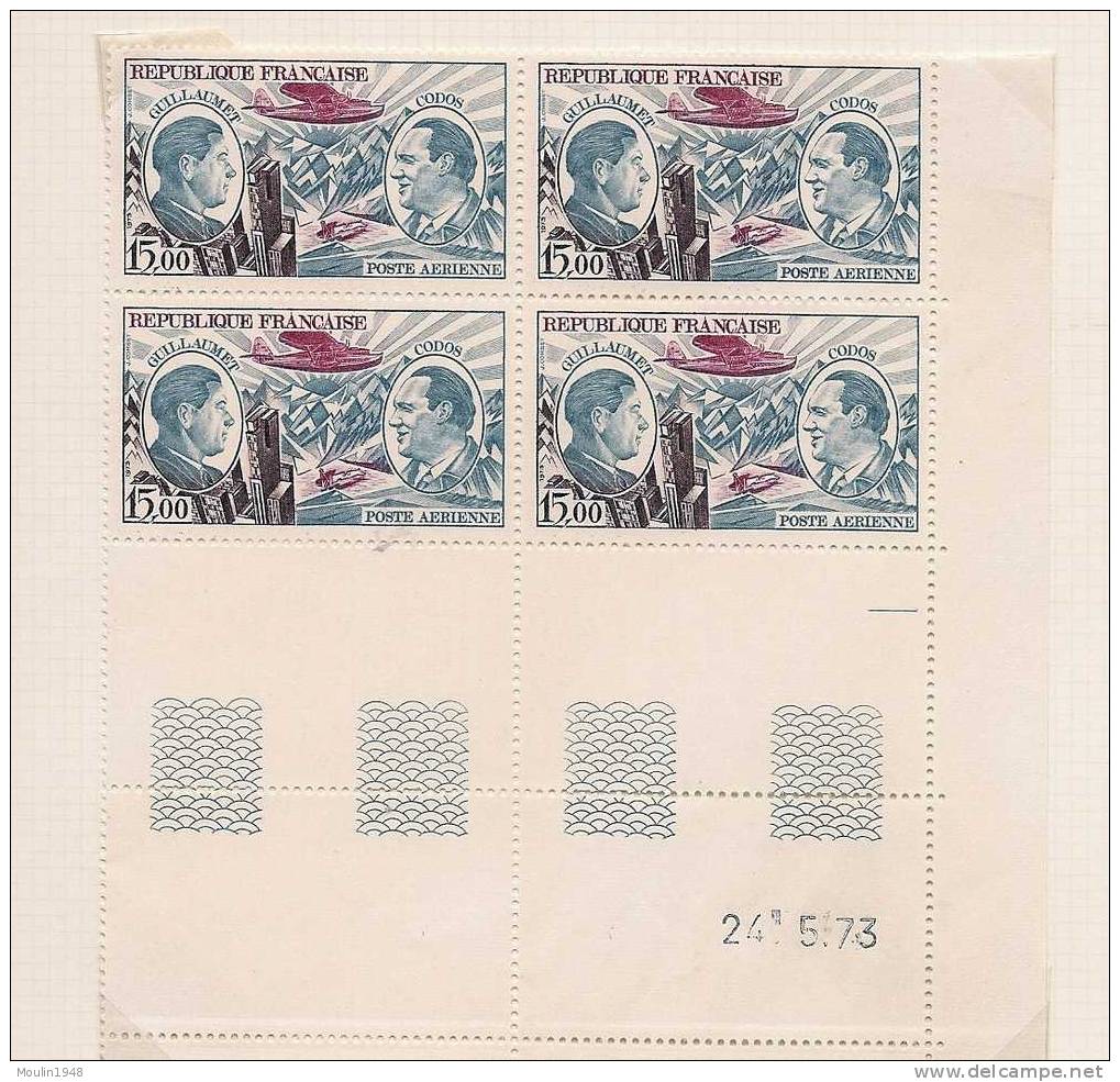 Bloc De 4 YT Pa 48 Guillaumet Codoz 15,00 Fr  Coin Daté Du  24-5-73 - Airmail