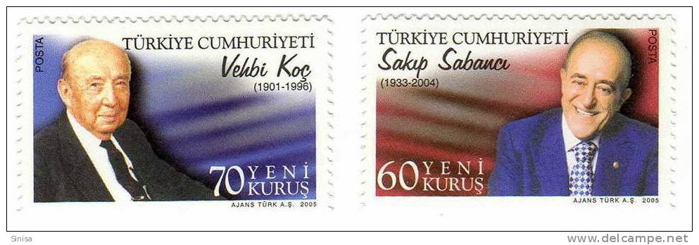 Turkey / Famous Persons / Vehby Koch / Sakip Sabanci - Unused Stamps