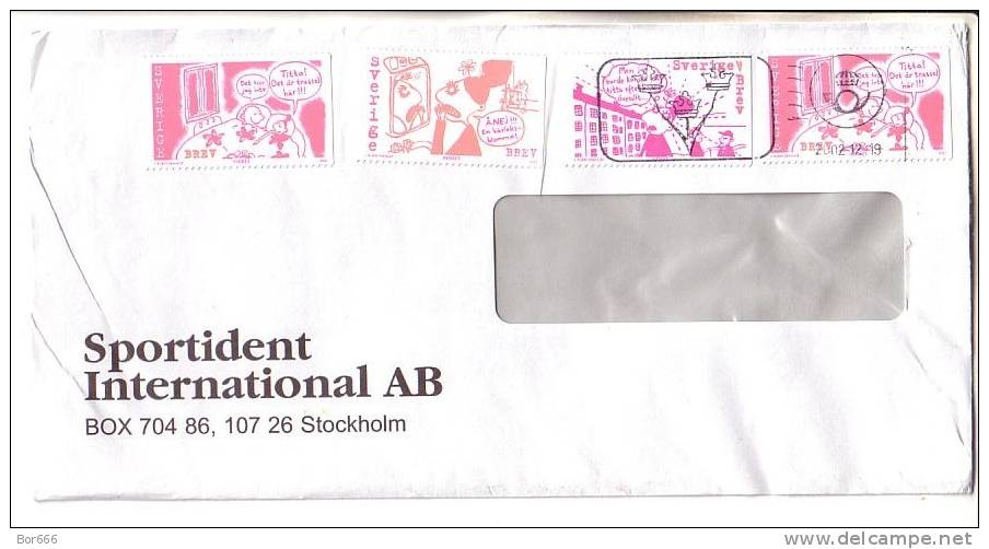 GOOD SWEDEN Postal Cover To ESTONIA 2002 - Good Stamped: Comics - Lettres & Documents