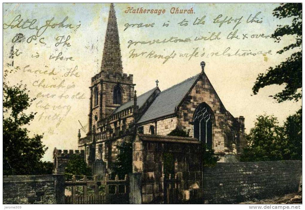 ROYAUME-UNI - HATHERSAGE - CPA - Hathersage Church - Derbyshire