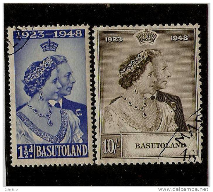 BASUTOLAND 1948 SILVER WEDDING SET FINE USED - 1933-1964 Crown Colony