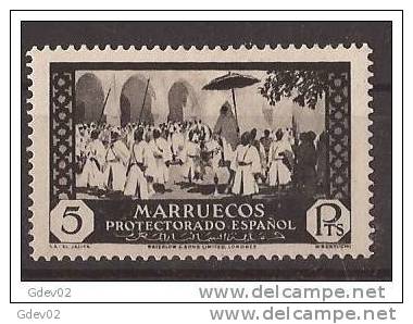 MA146-LB065TRI-CG.Marruec O S.Maroc Marocco MARRUECOS ESPAÑOL VISTAS Y PAISAJES 1933/5. (Ed 146**) Sin Charnela.LUJ - Islam