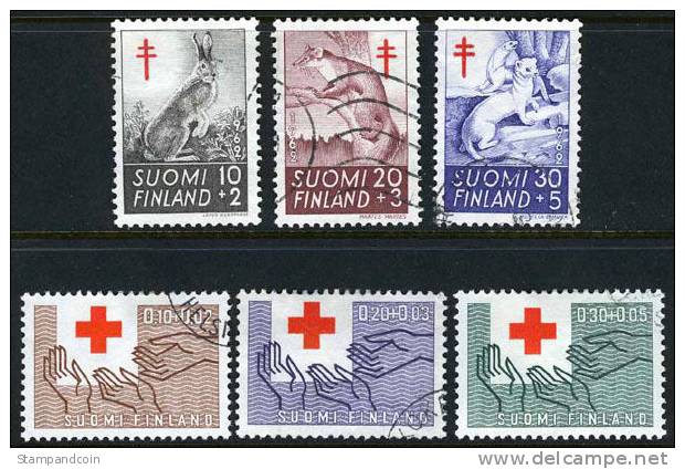 Finland B163-68 Two Used Semi-Postal Sets From 1962-63 - Oblitérés