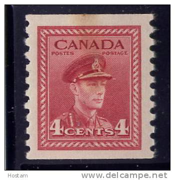 CANADA, 1948, # 281,KING GEORGE V1 WAR ISSUE COIL STAMP MNH  SINGLE  ***** SEE SCAN - Markenrollen