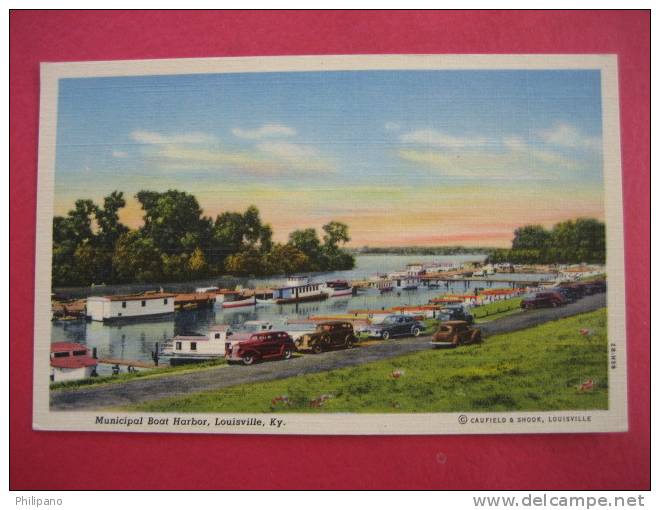 Louisville Ky   Municpal Boat Harbor  Linen    ----Ref 151 - Louisville