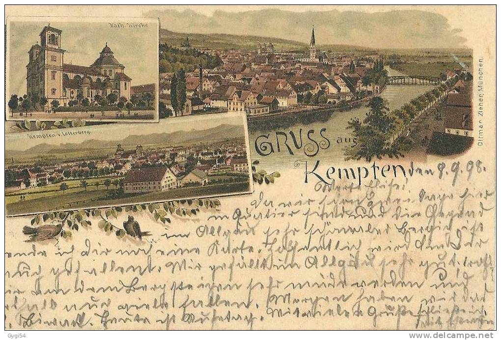 CPA 08/09/01898    GRUSS AUS KEMPTEN - Kempten