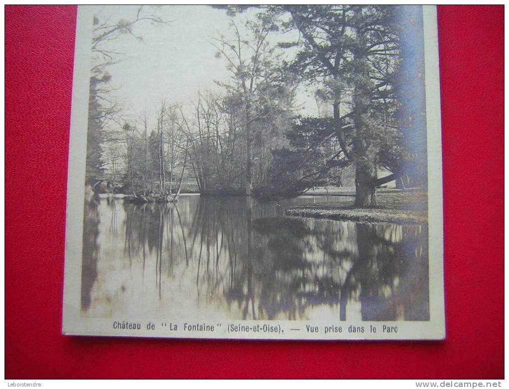 CPA PHOTO-55 -CHATEAU DE " LA FONTAINE " -VUE PRISE DANS LE PARC-VOYAGEE 1910-PHOTO RECTO /VERSO - Etain