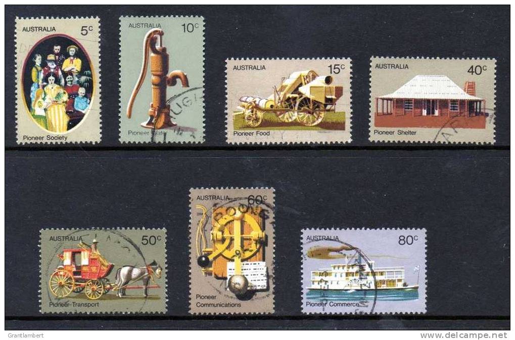 Australia 1972 Pioneer Life Set Of 7 Used - Actual Stamps - - Used Stamps