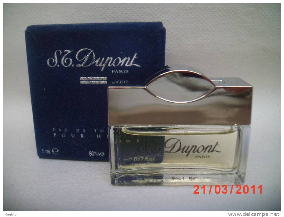 DUPONT POUR HOMME MINI EDT 5 ML BOITE VELOURS BLEU  LIRE §§§ - Miniatures Men's Fragrances (in Box)