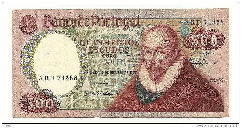 PORTUGAL - 500$00 Bank Note 4.10.1979 - Portugal