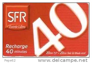 Carte Téléphonique Sfr-la Carte-recharge 40 Minutes-12/02 - 600 Agences