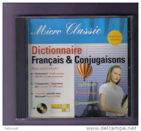 DICTIONNAIRE Français Et Conjugaisons - Micro Classic - 500000 Mots / 6000pages De Conjugaisons - CD