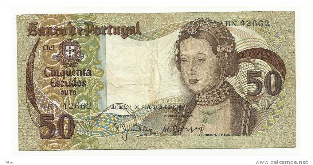 PORTUGAL - 50$00 Bank Note - 1.2.1980 - Portugal