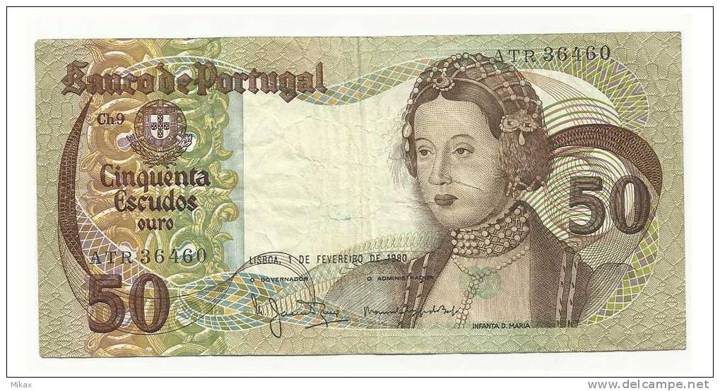 PORTUGAL - 50$00 Bank Note - 1.2.1980 - Portugal