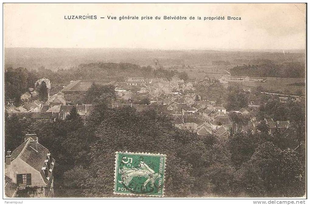 LUZARCHES.   Vue Générale Prise Du Belvédère De La Propriété Broca - Luzarches