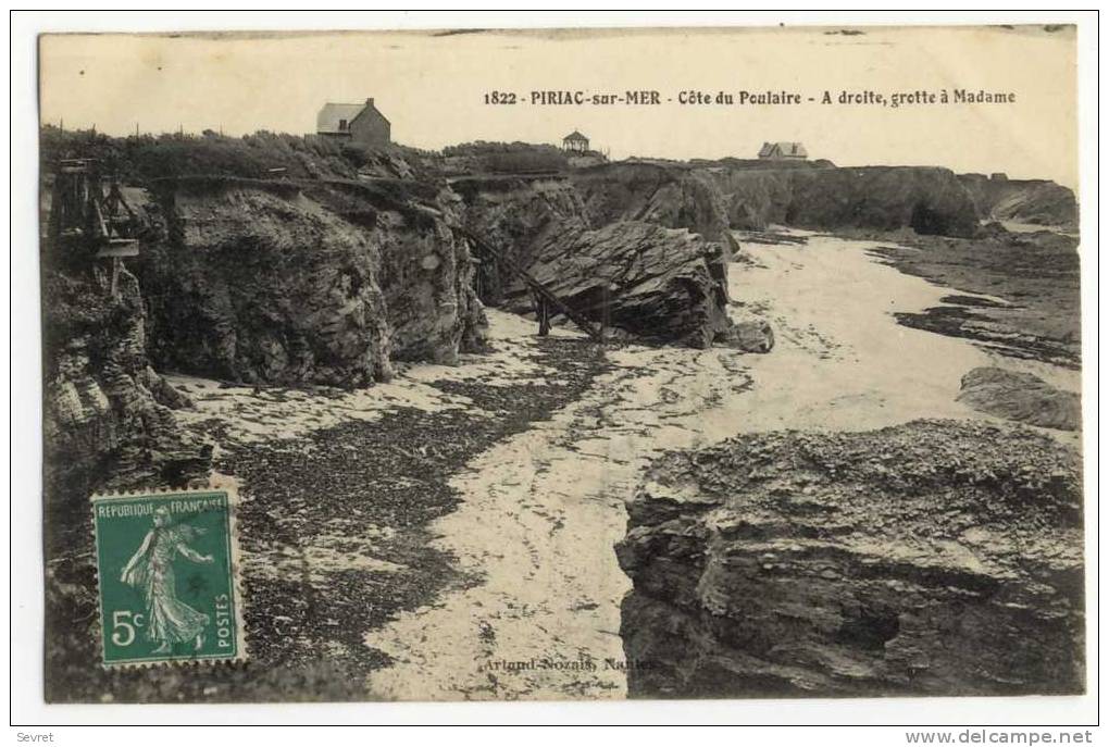 PIRIAC. -  Côte Du Poulaire - A Droite, Grotte à Madame - Piriac Sur Mer