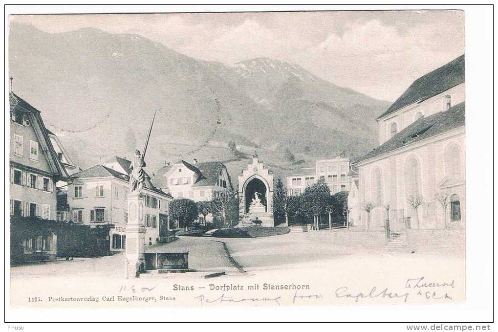 CH699    STANS : Dorfplatz Mit Stanserhorn - Stans