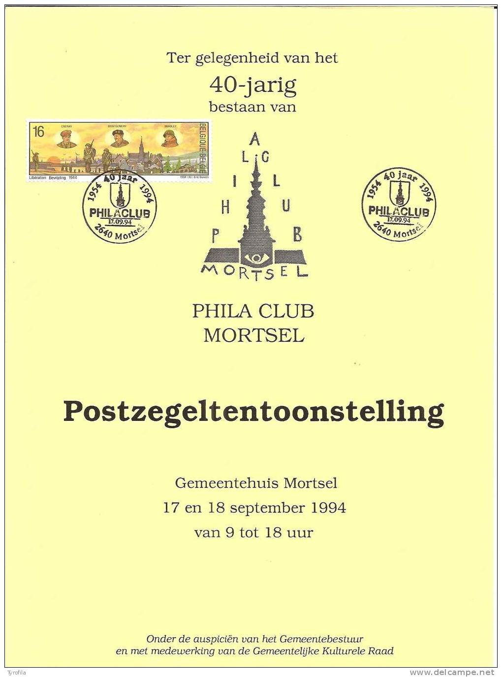 België   Herdenkingskaart   2571  40 Jaar Philaclub Mortsel - Souvenir Cards - Joint Issues [HK]