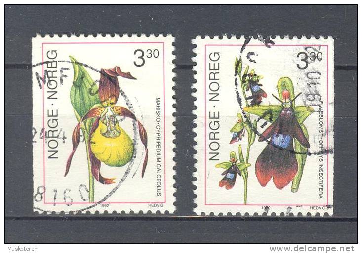 Norway 1992 Mi. 1088-89    3.30 Kr Orchideen Orchids - Used Stamps