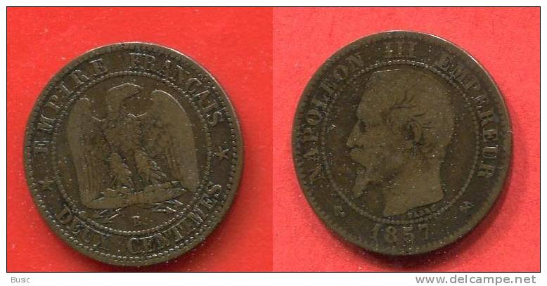 + NAPOLEON  III  - 2 Cts 1857 B + - Altri & Non Classificati