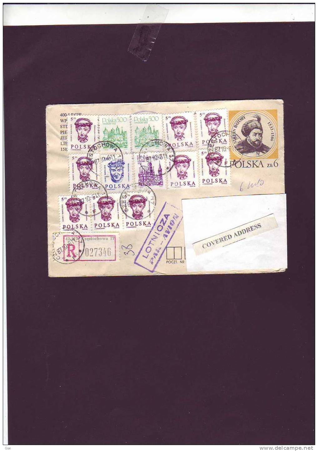 POLEN  1987 -  Raccomandata - Lettres & Documents