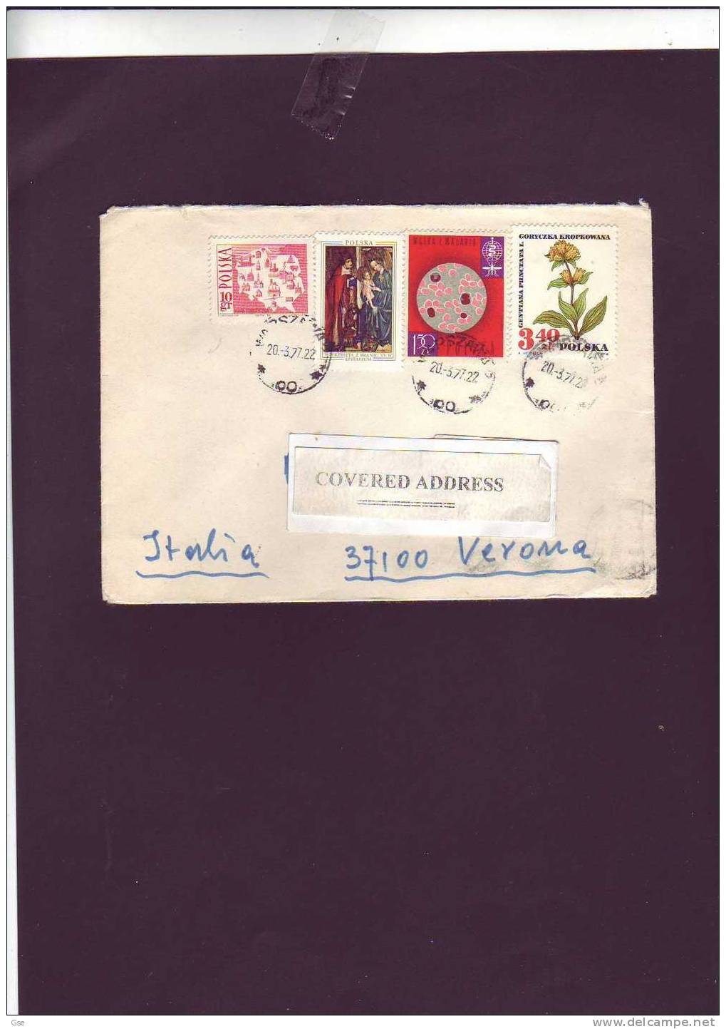 POLONIA 1977 - Lettera Per L'Italia - Storia Postale